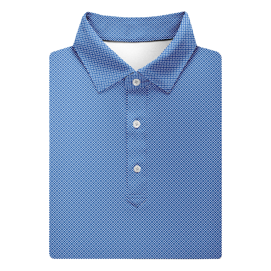 Clarence Mini Diamond Jacquard Performance Polo